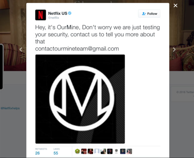 OurMine hacks Netflix, Marvel Twitter accounts