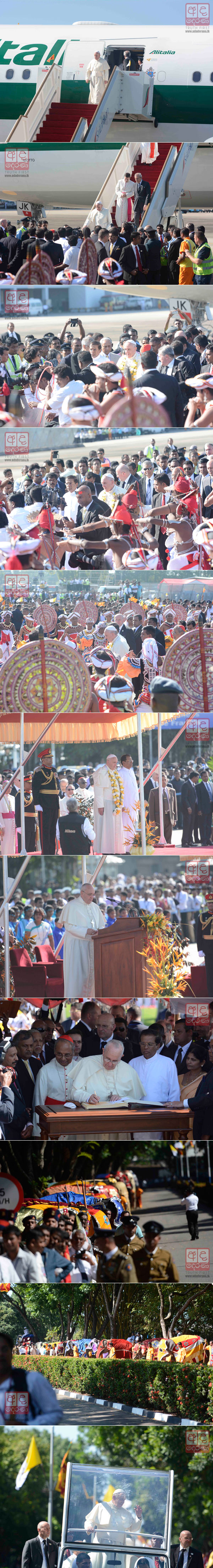 Pope Francis in Sri Lanka...