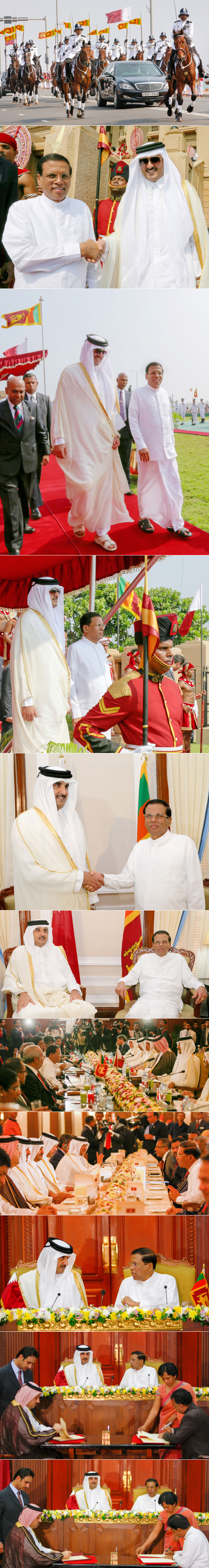 Emir of Qatar visits Sri Lanka...