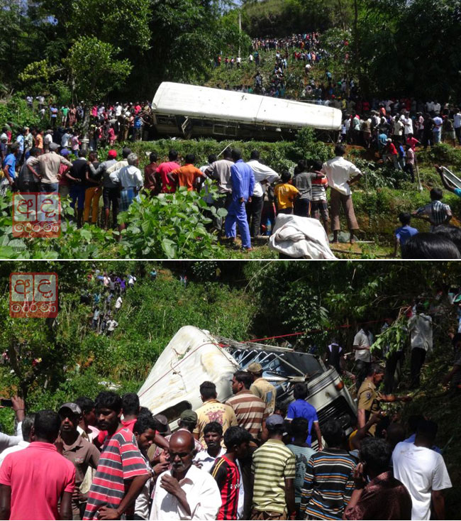 Woman dead, around 40 injured as bus goes down precipice in Lindula