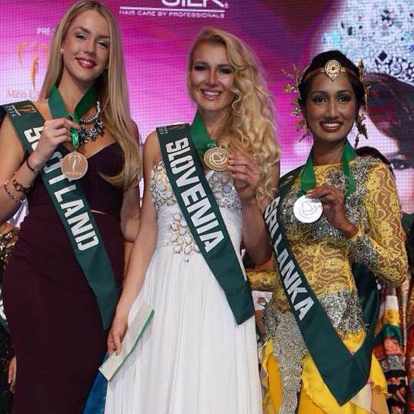 Imaya liyanage wins silver medal at Miss Earth talent competition