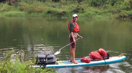 Sri Lanka river paddle boarder faced crocodile threat