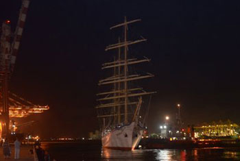 Russian sail training ship departs from Colombo harbour