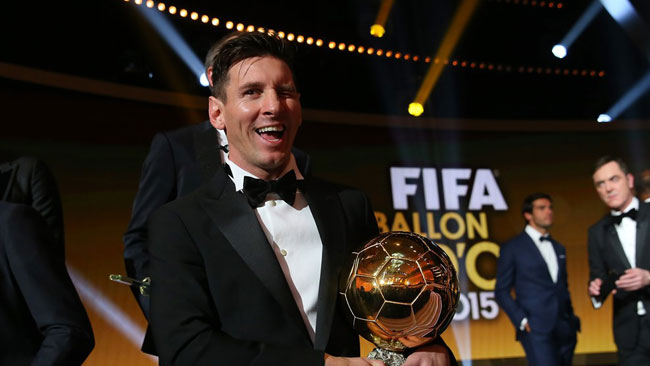 Messi wins record fifth Ballon dOr