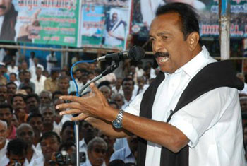 Vaiko says DMK opponent dined with Rajapaksa 