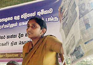 UNF organizer speaks up for Kurunegala women