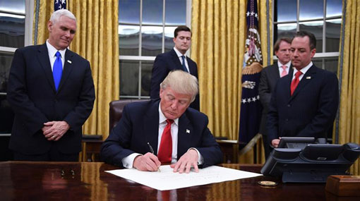 Donald Trump begins overhaul as first executive orders signed
