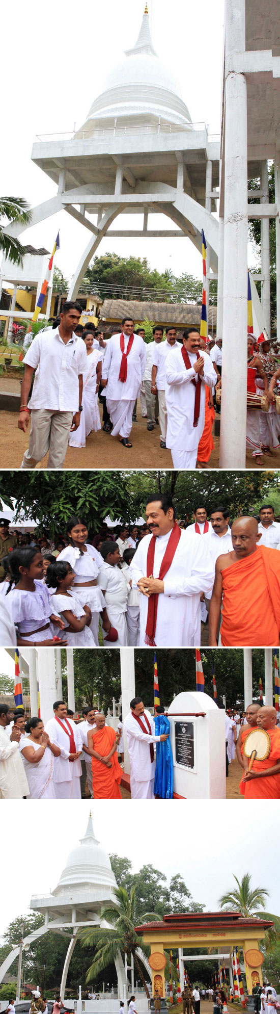 Opening ceremony at Thelulla Bodhirajarama Vihara...