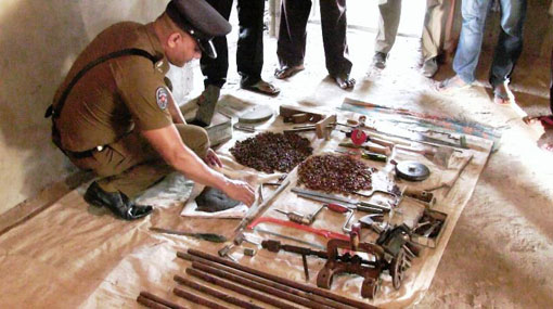Illicit arms manufacturer exposed in Pudukuduirrippu