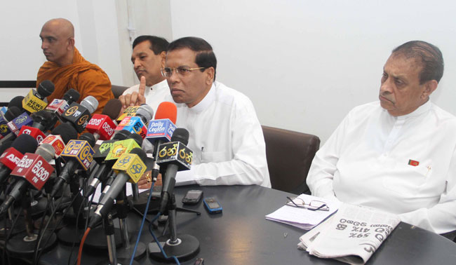Maithripala Sirisena vows to protect Mahinda Rajapaksa