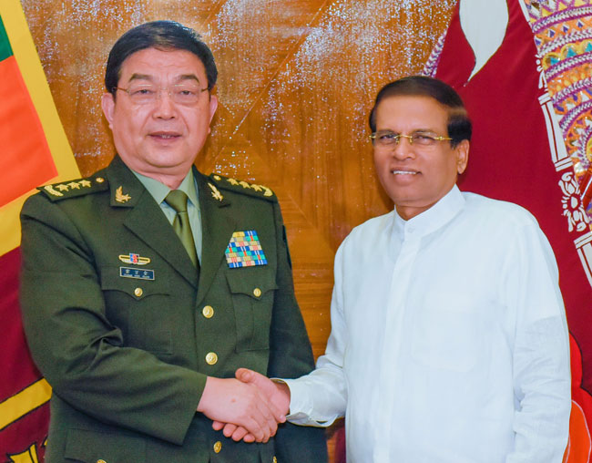 Chinese defence minister meets President