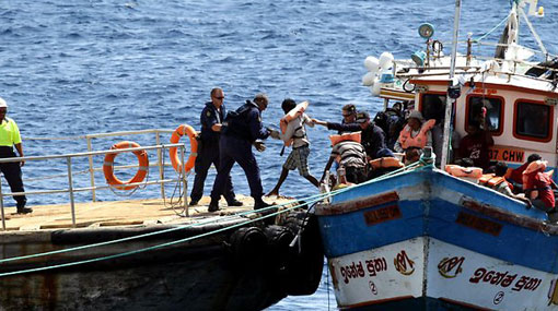 Eighteen asylum-seekers boats stopped