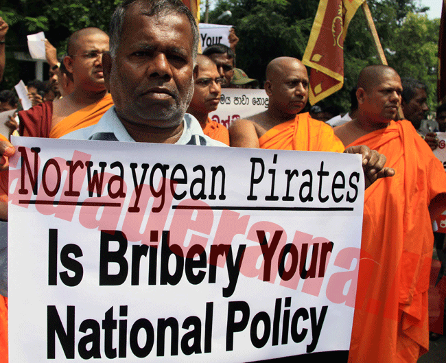 Protest against Norway…