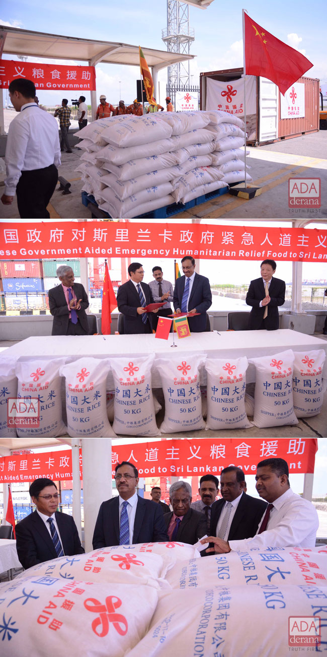 China hands over rice