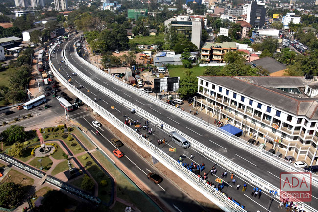 Rajagiriya flyover declared open by President and PM