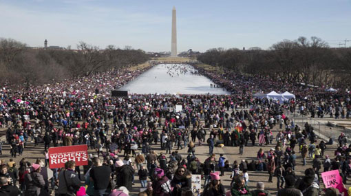 Womens March 2018: Thousands of protesters take to the streets
