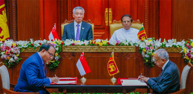 Sri Lanka and Singapore sign Free Trade Agreement