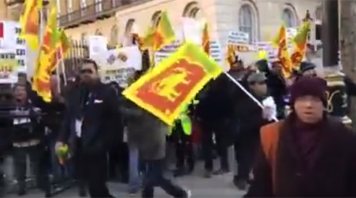 Sri Lankans protest in London over recall of Brigadier