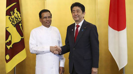President Sirisena and Japanese PM hold bilateral talks