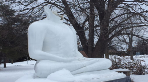 Vandalized Buddhist statue prompts police investigation