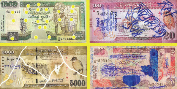 CBSL to continue exchanging willfully defaced currency notes until further notice