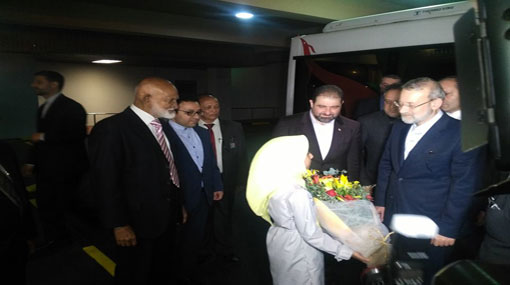 Iranian parliament Speaker arrives in Sri Lanka