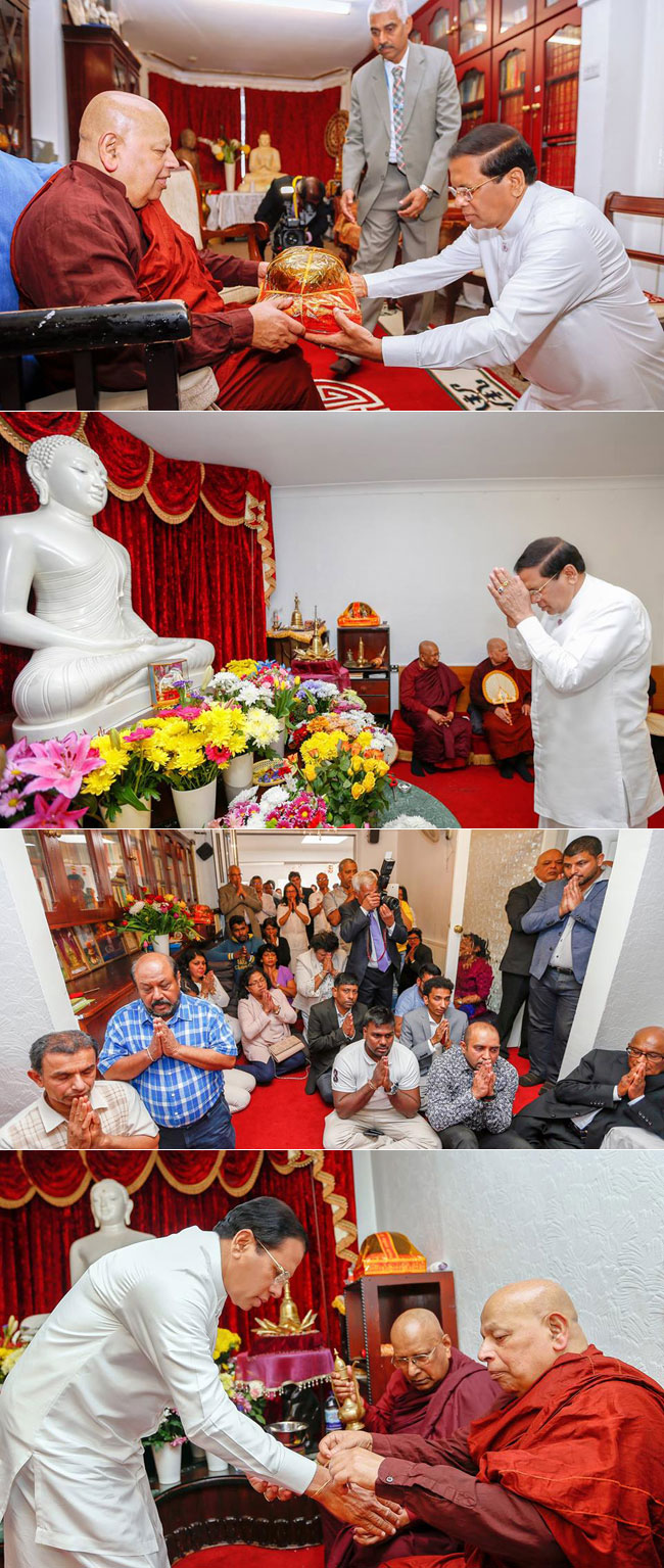President visits International Buddhist Centre in Kingsbury...