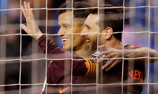 Lionel Messi nets hat trick as Barcelona claim La Liga title