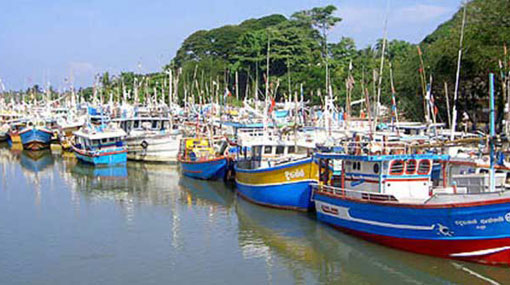 Fishermen on strike protesting the fuel price hike