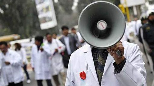 Northern Province doctors engaged in a strike today 