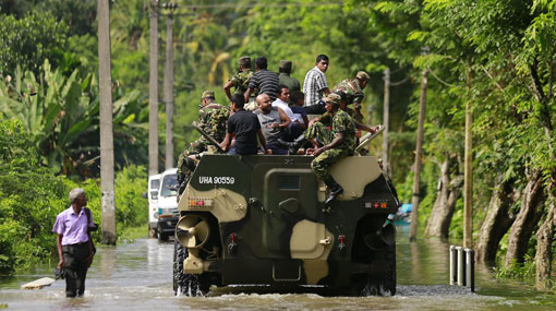 Army and Navy teams deployed to affected districts; SLAF on standby