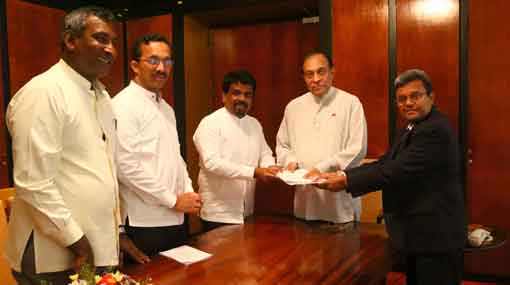 JVP hands over 20th Amendment to Constitution