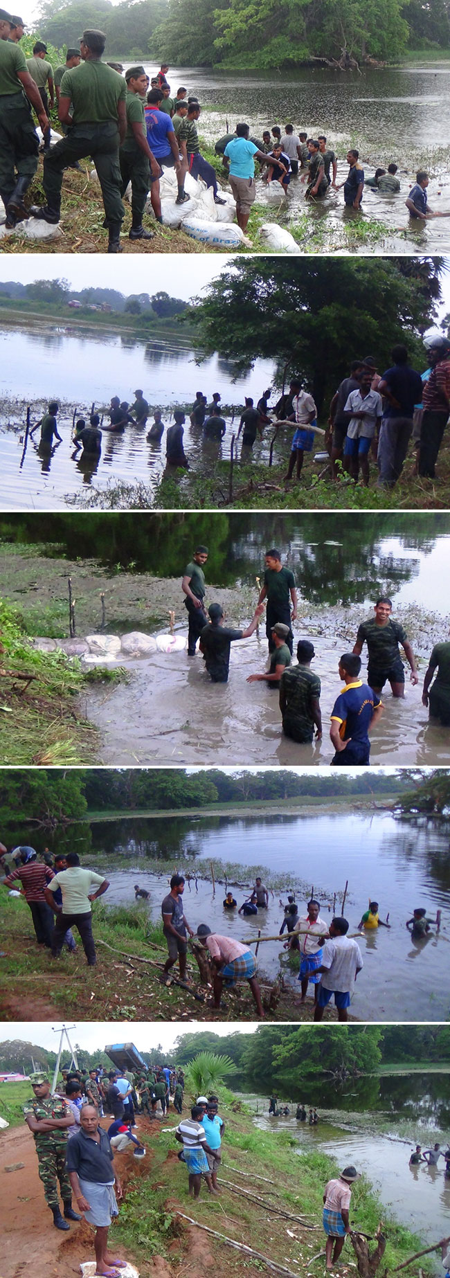 Army troop help avert tank breach in Killinochchi...