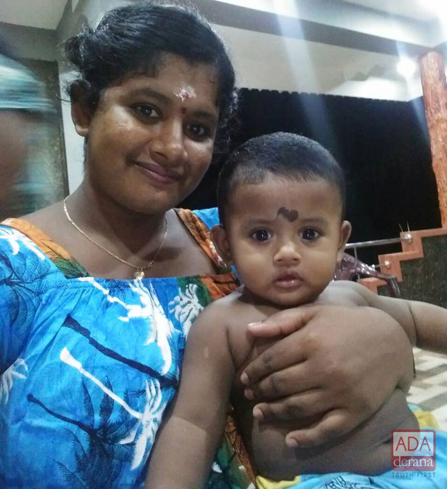 Infant abducted from Vavuniya found in Puthukkudiyiruppu 