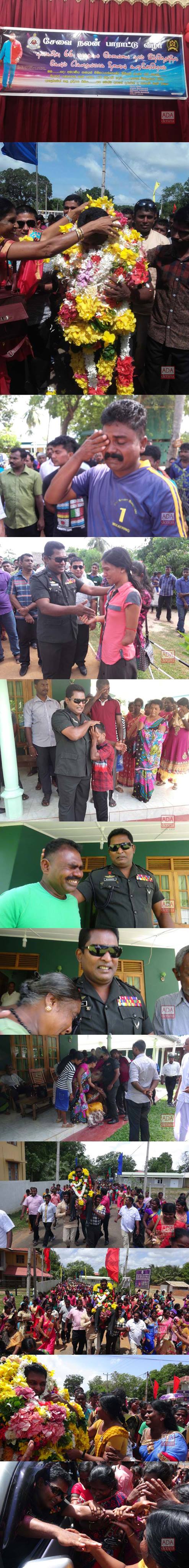 Transferred Colonel receives an emotional farewell by former LTTE cadres 