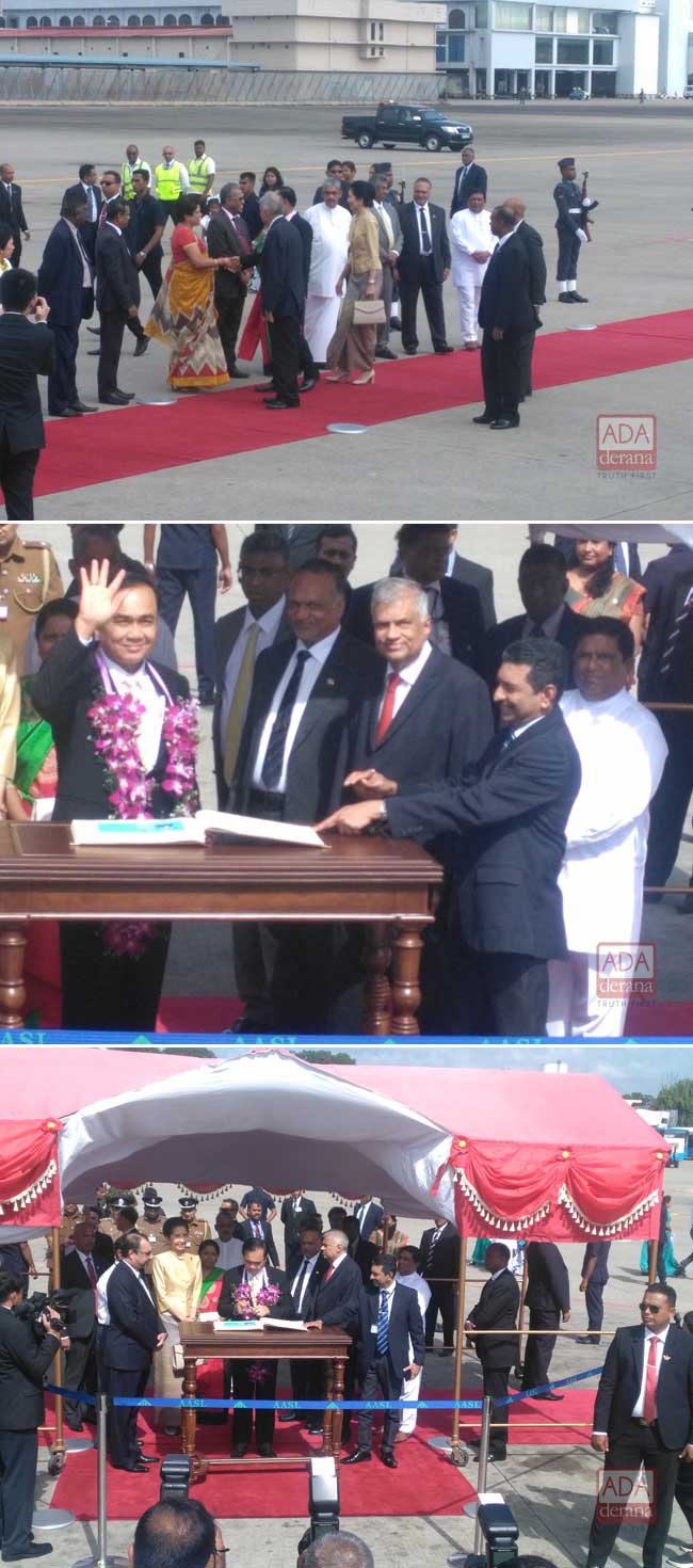 Thai PM arrives in Sri Lanka