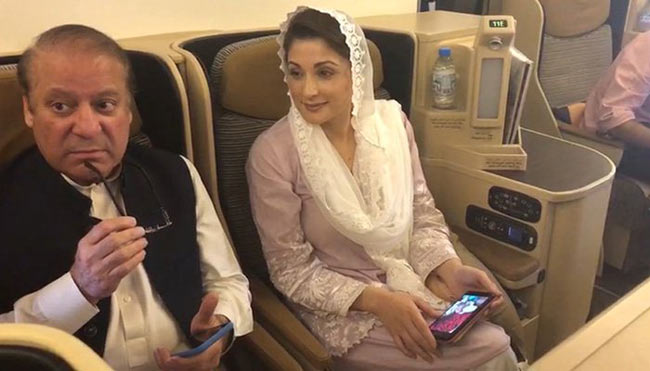 Ex-PM Nawaz Sharif and daughter arrested on return to Pakistan