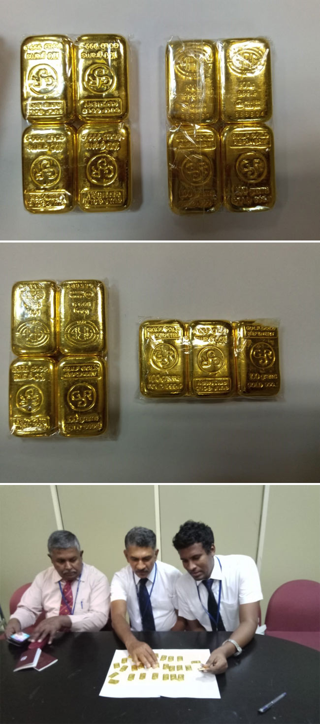 Two nabbed with 29 gold biscuits worth over Rs 18 million