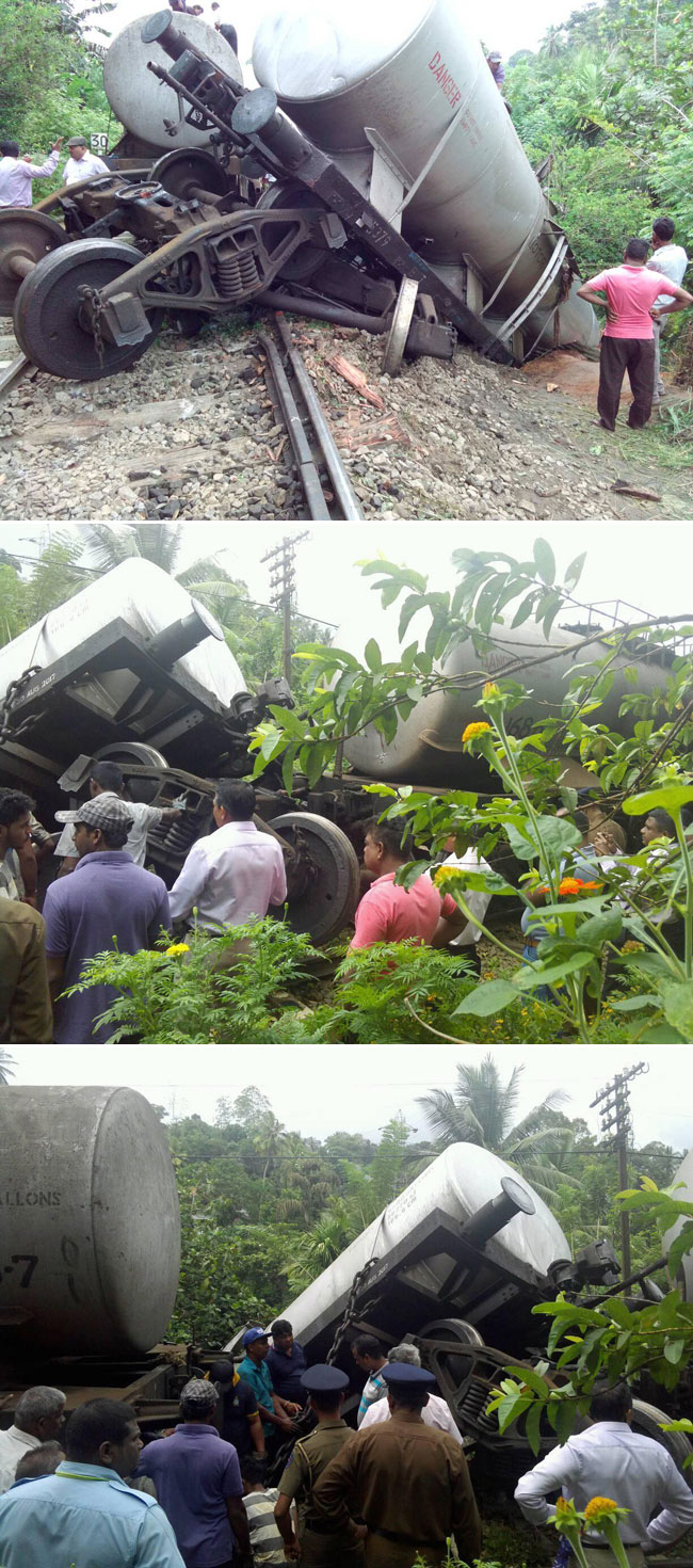 Train derails in Peradeniya...
