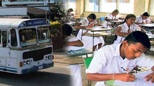 Special Army bus service for A/L students tomorrow