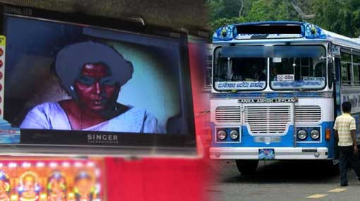 Colombo bus commuters praise decision to ban TVs in buses