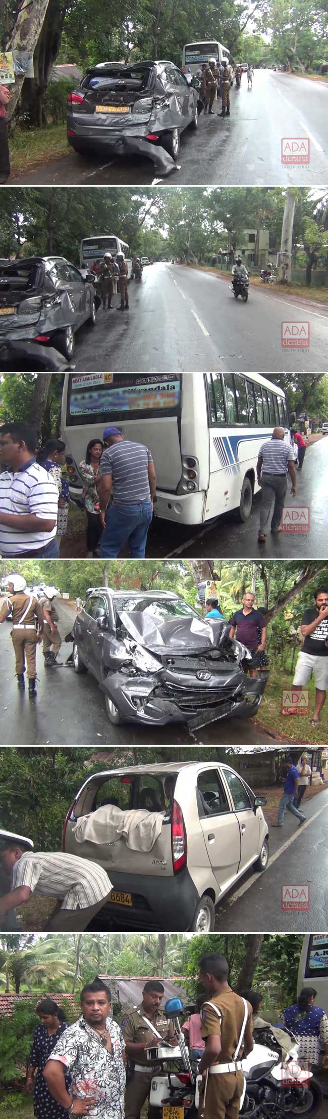Multi-vehicle collision in Chilaw
