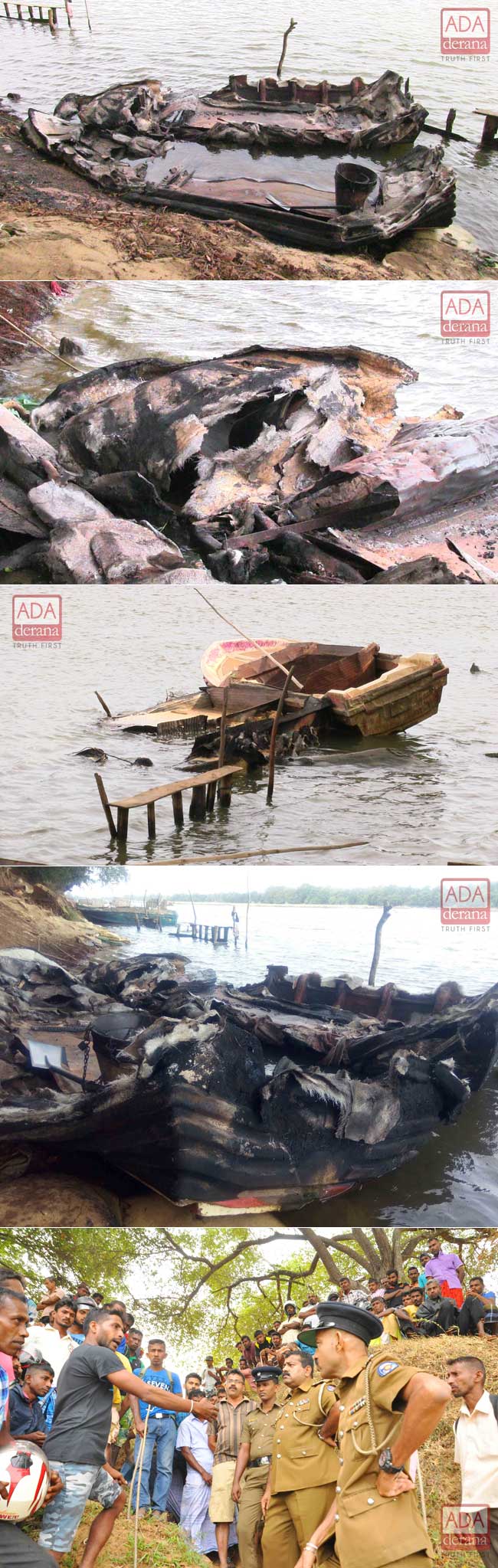 Twenty-five boats used for sand mining torched in Manampitiya
