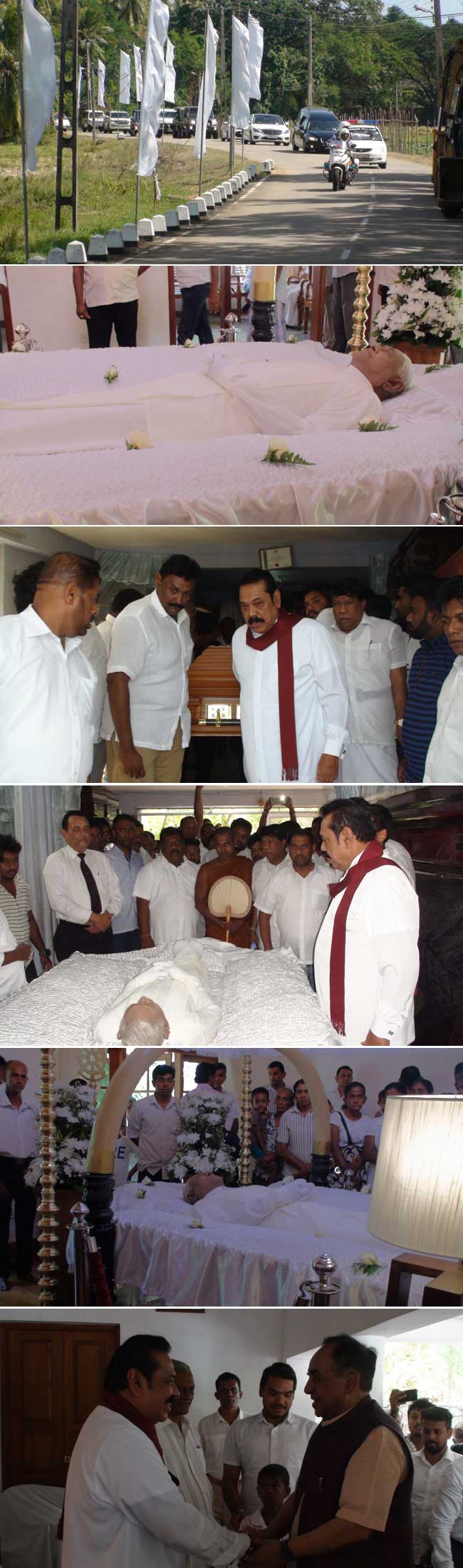 Body of Mahindas brother taken to Medamulana