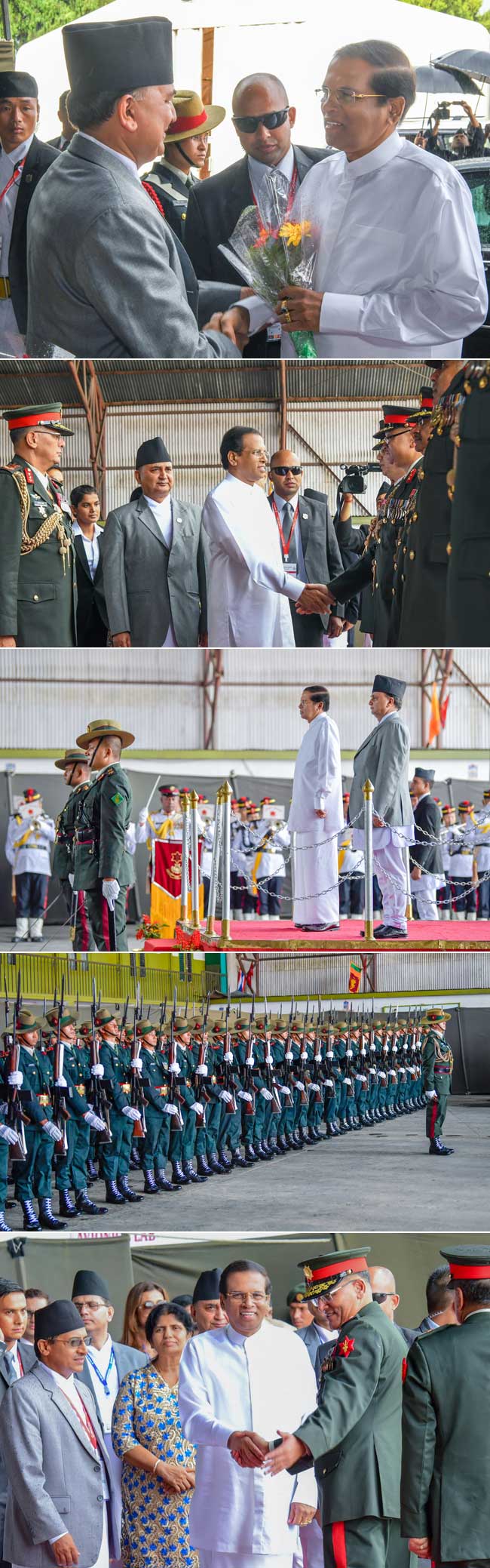 President welcomed with honors at Nepal