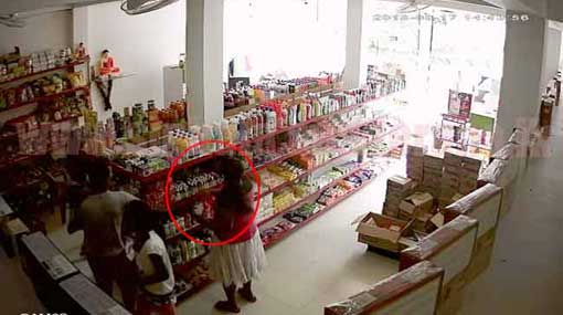 Family stealing from supermarket caught on CCTV