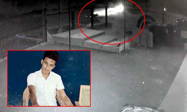 CCTV: Youth dies as motorbike bursts into flames after collision