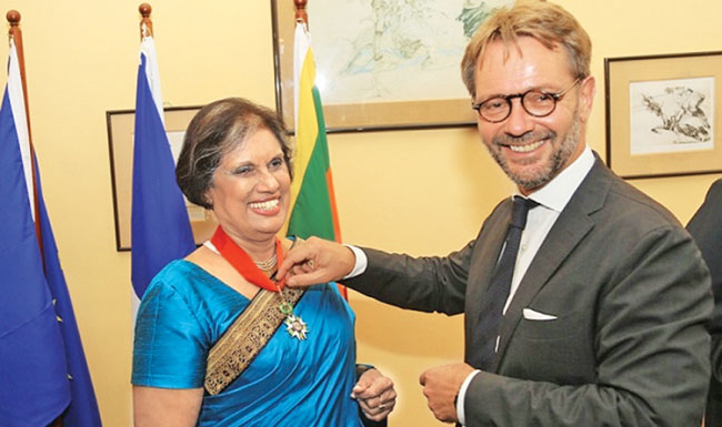 CBK becomes first Sri Lankan recipient of Frances highest honour