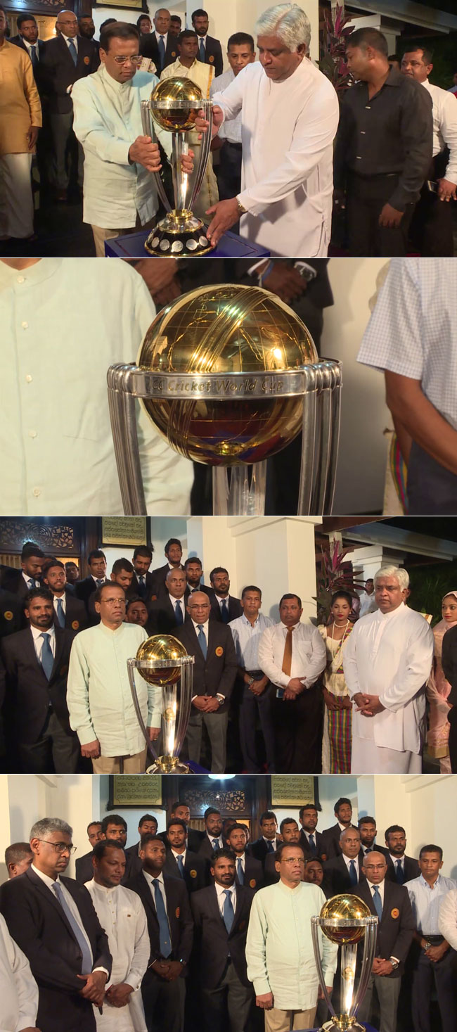 ICC World Cup Trophy handed over to President...