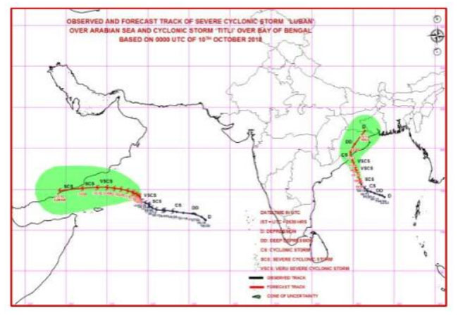 Luban and Titli moving away from Sri Lanka